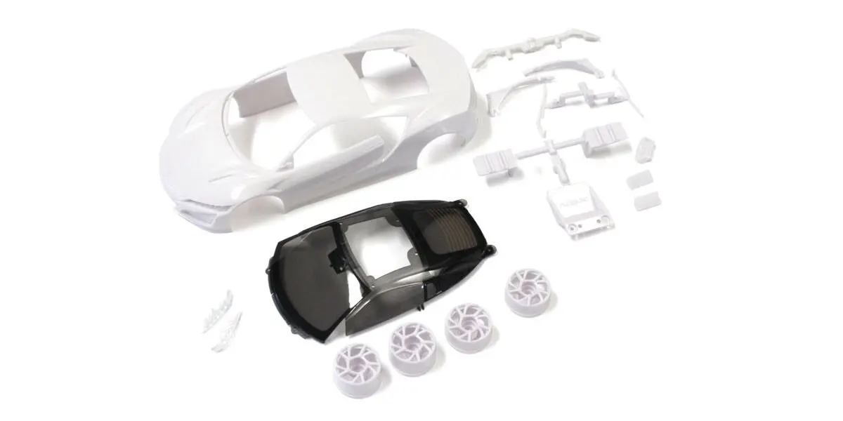 Kyosho Honda Nsx White Body (W/Rim For Rwd) Mzn186 1