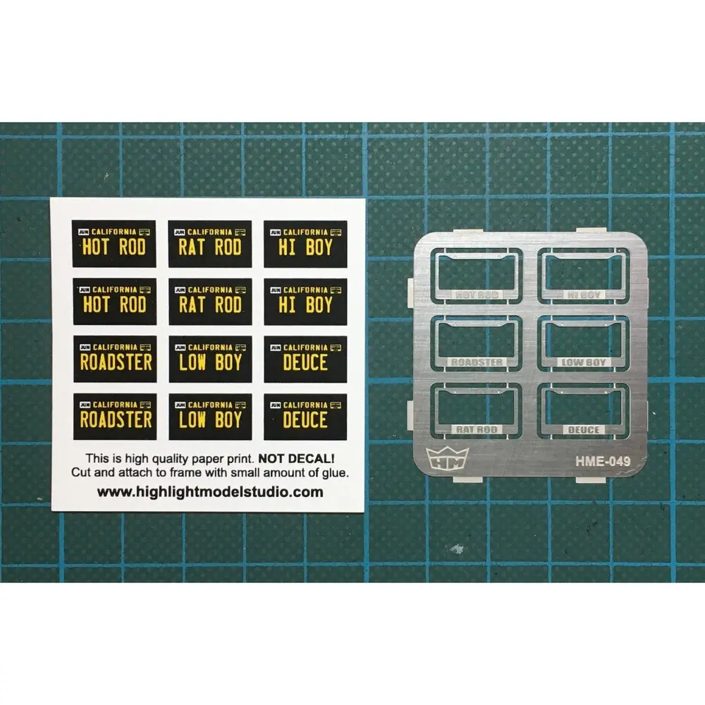 License Plate Frames + License Plates Set 4 Hme-049 1
