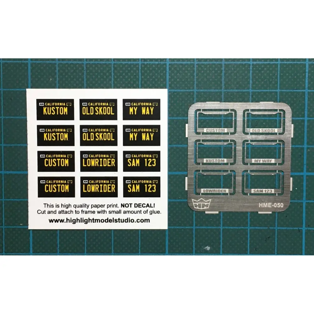 License Plate Frames + License Plates Set 5 Hme-050 1