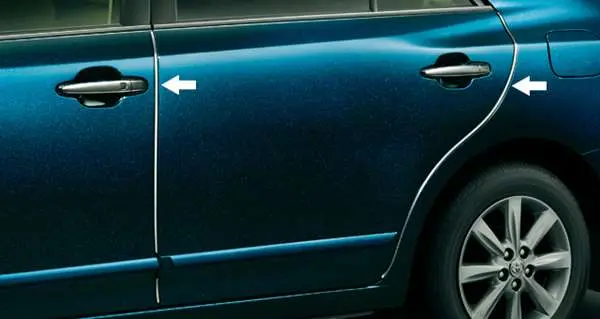 『プレミオ』 純正 Zrt261 Zrt260 Nzt260 Zrt265 ドアエッジプロテクター（ステンレス製） パーツ トヨタ純正部品 ドアモール ドアエッジモール オプション アクセサリー 用品 1