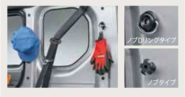 『N-Van』 純正 Ｊｊ1 Jj2 ユーティリティフック（ブラック／2個セット）ノブタイプ パーツ ホンダ純正部品 固定 オプション アクセサリー 用品 1