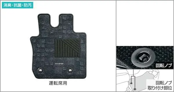 『コースター』 純正 Xzb70 Xzb60 Xzb70v Xzb60v フロアマット（運転席用） パーツ トヨタ純正部品 フロアカーペット カーマット カーペットマット オプション アクセサリー 用品 1