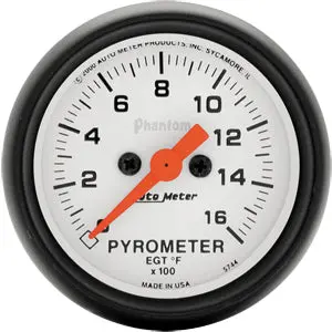 Autometer Phantom Pyrometer 0-1600 Psi 1