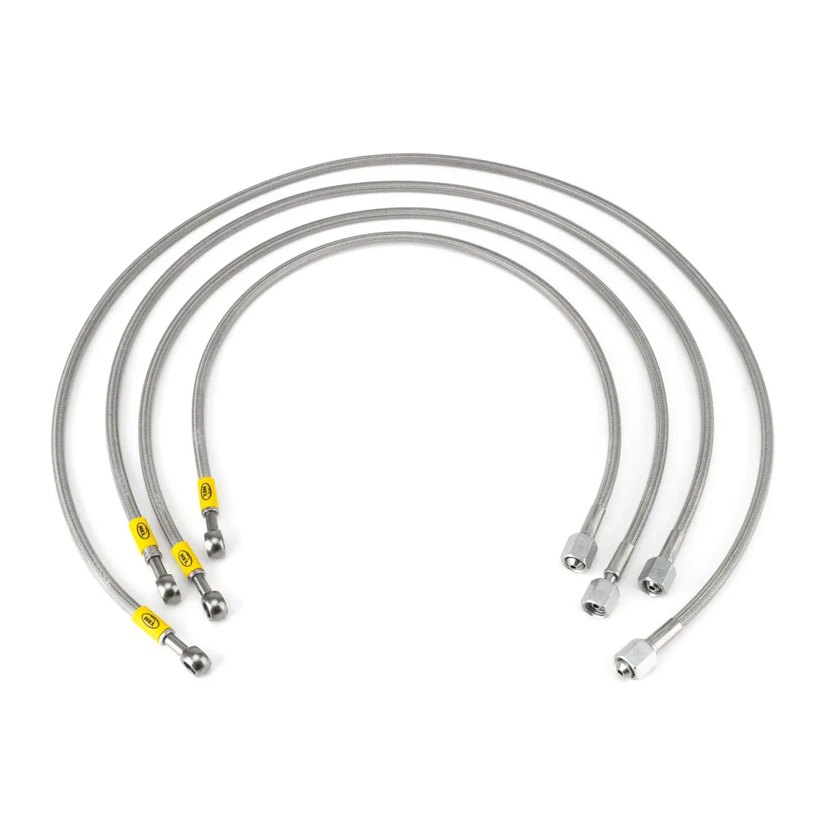 Hel Performance Fuel Injector Lines For Porsche 924 K-Jet Late (M12 Threaded Injectors), Stainless Steel Braided 1