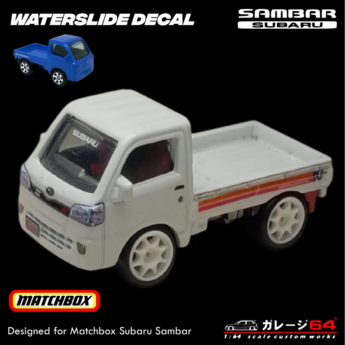 Decal Matchbox Subaru Sambar 1