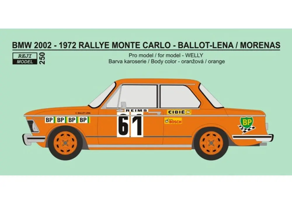 Reji Model Bmw 2002 Bp #61 No. 250 | 1:24 1