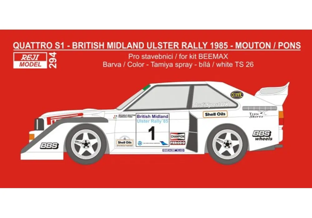 Reji Model Audi Quattro Sport S1 #1  No. 294 1