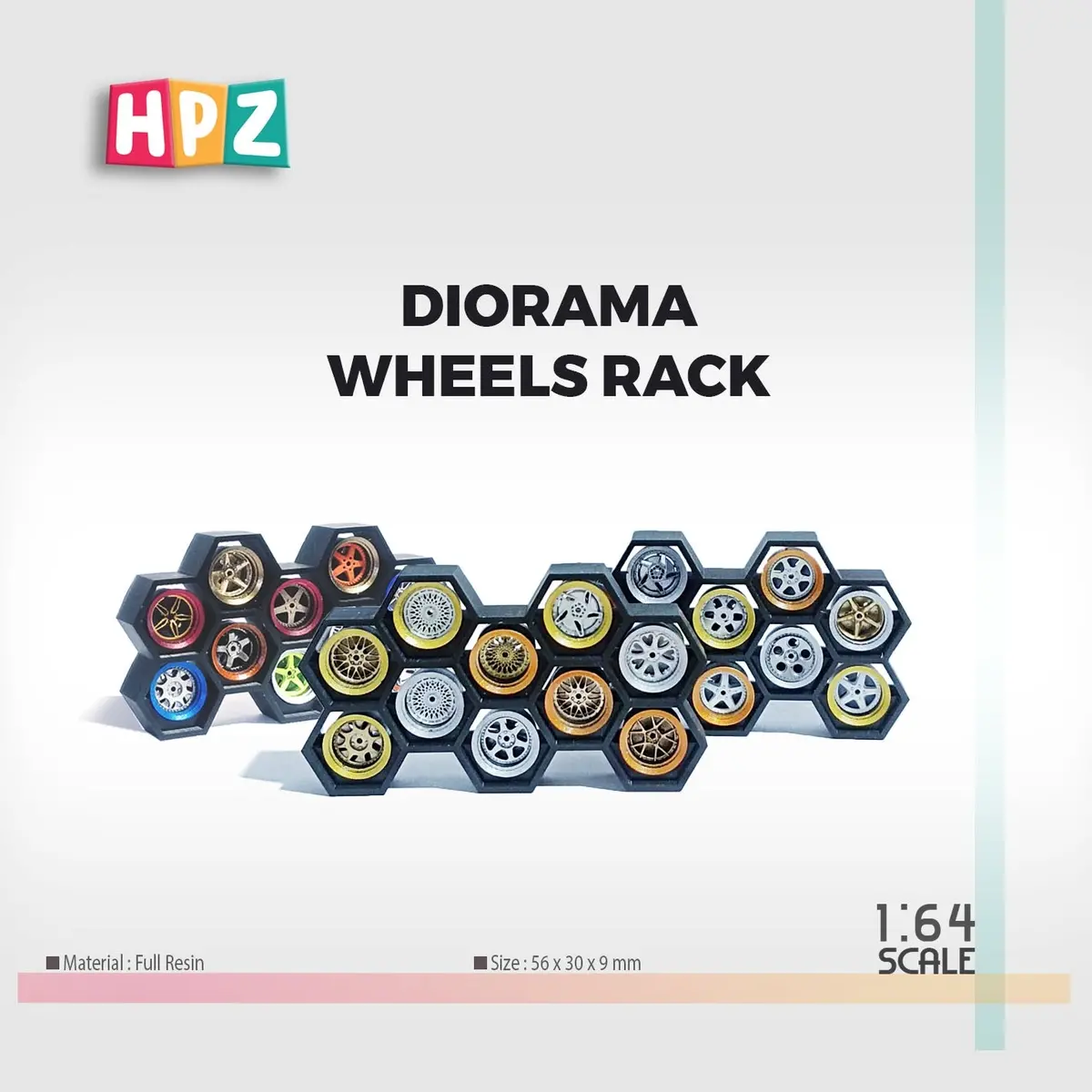 Wheels Rack Diorama 1/64 Scale 1