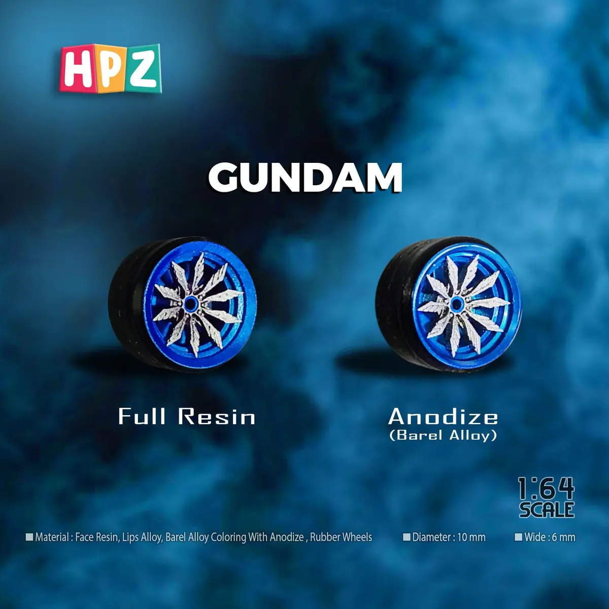 Hpz Wheels Anodize Model Gundam Series 2