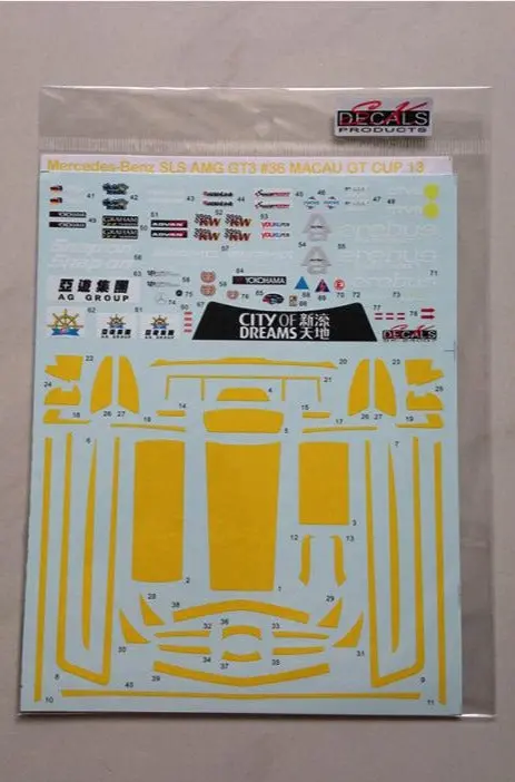 Sk Decals Mercedes-Benz Sls Amg Gt3 #36 Macau Gt Cup '13 2