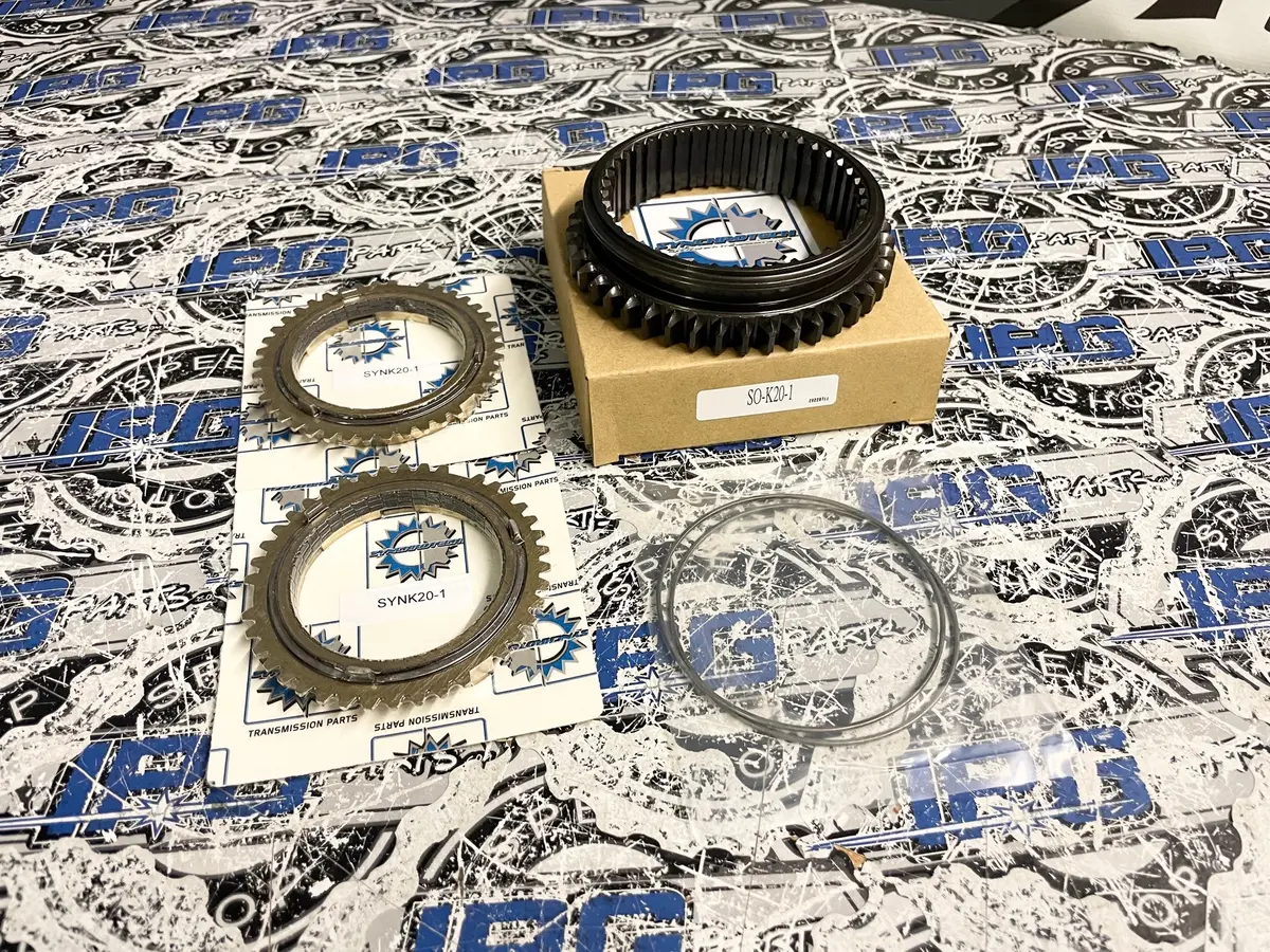 Synchrotech 1St-2Nd Carbon Synchro Sleeve Set Fits Honda K20 K20a K20z K24 K24a K24z Transmissions 1