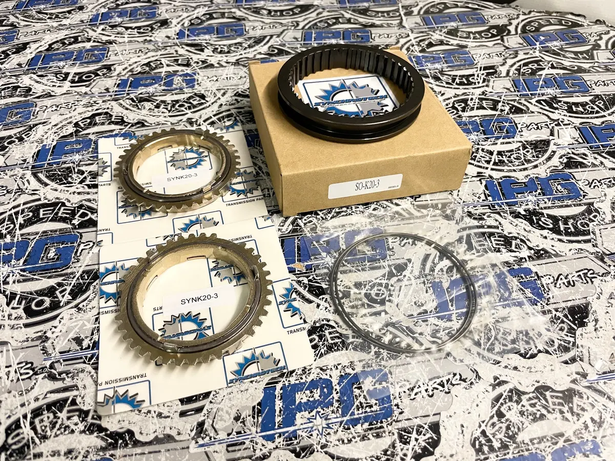 Synchrotech 3Rd-4Th Carbon Synchro Sleeve Set Fits Honda K20 K20a K20z K24a2 K24z 6Spd Transmissions 1