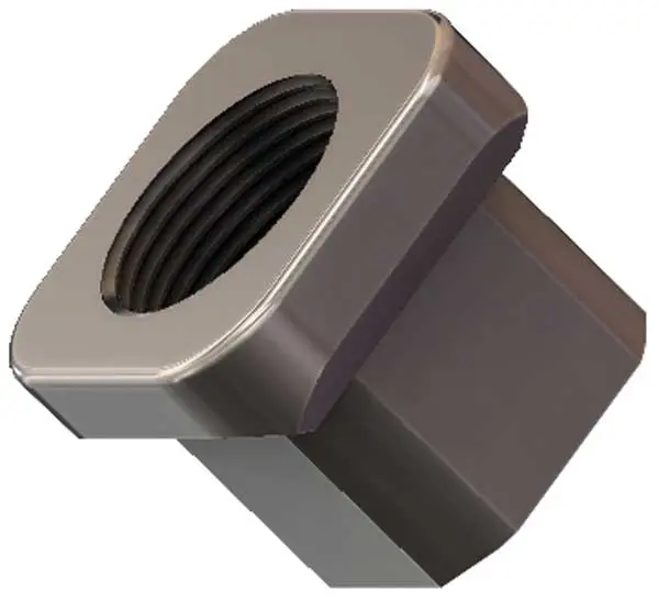1 1/4-12 Rh Tube Insert For 1 1/2 Inch Id Square Tubing 1
