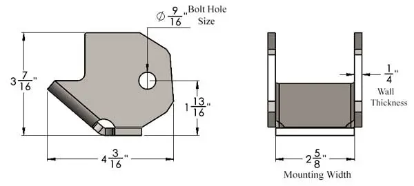 Square Link Mount Bracket Pair 6