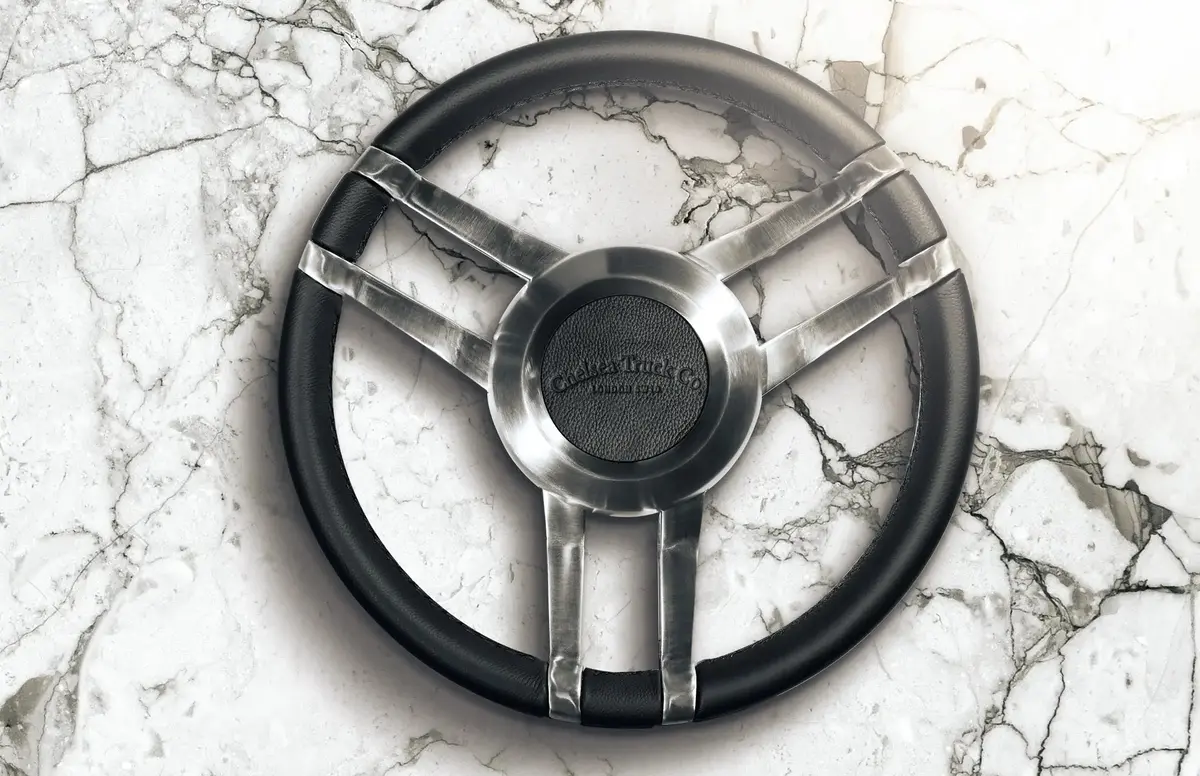 Land Rover Defender (1991-2016) Double 3-Spoke Steering Wheel - Chrome Finish 1