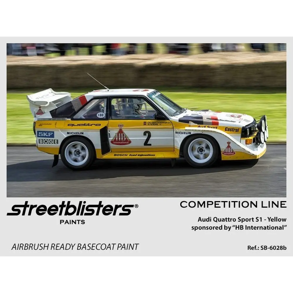 Streetblisters Paints - Audi Quattro Sport S1 Yellow Sponsored By Hb International Sb30-6028B 1