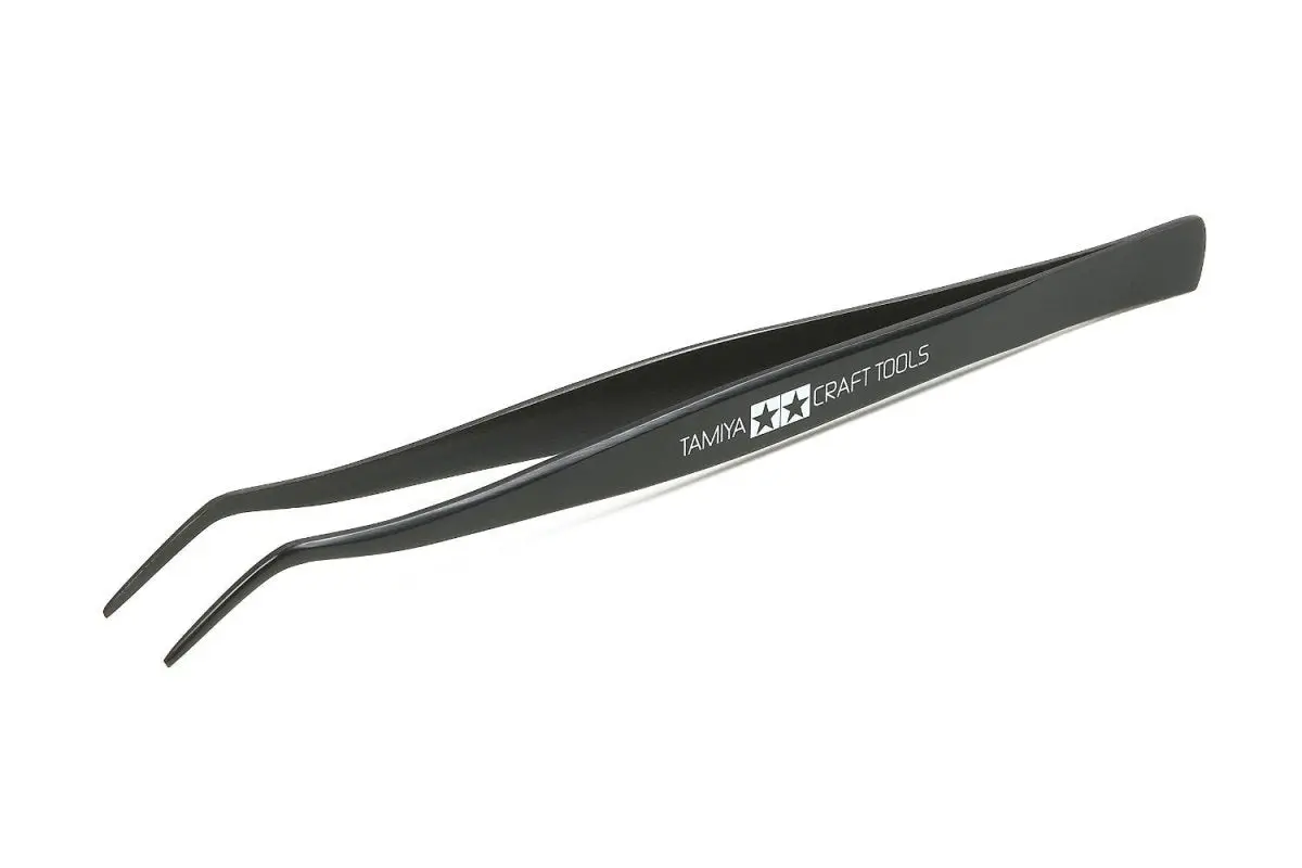 Tamiya Angled Tweezers - 74003 1