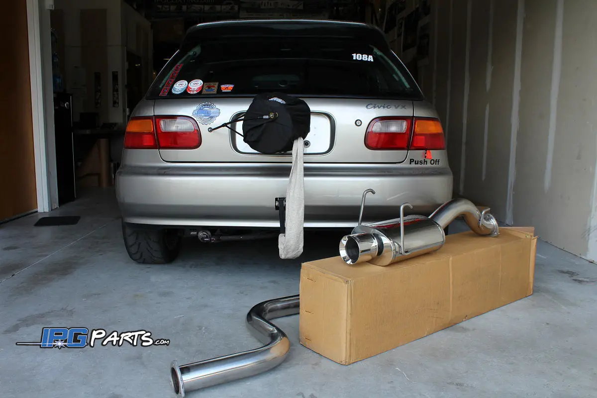 Thermal R&D 3" Turbo Cat Back Exhaust 1992-1995 Honda Civic Hatchback 1