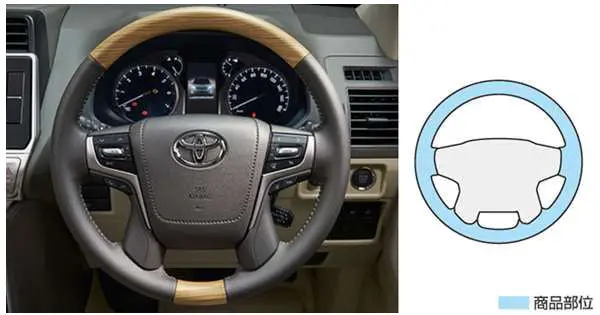 『ランドクルーザー プラド』 純正 Land Cruiser Prado ウッド調ステアリング パーツ トヨタ純正部品 オプション アクセサリー 用品 1