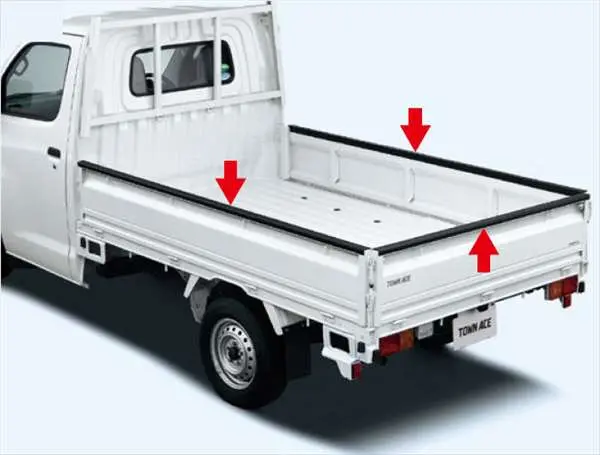 『タウンエーストラック』 純正 S403u S413u ゲートプロテクター(サイド・リヤ) パーツ トヨタ純正部品 荷台モール アオリ オプション アクセサリー 用品 1