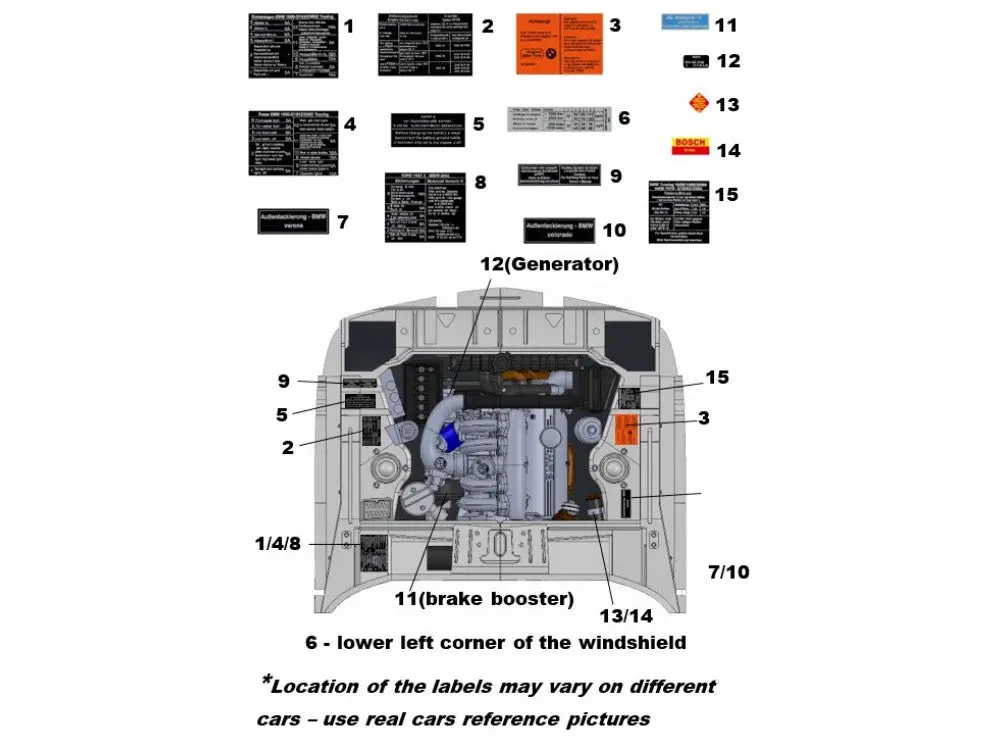 Uscp Bmw 2002 Engine Bay Decal 1:24 1