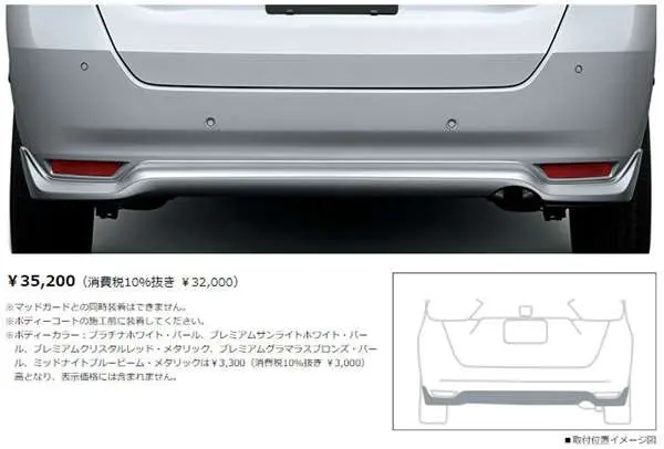 『フィット』 純正 Gr1 Gr2 Gr3 Gr4 Gr7 Gr8 ロアスカート（リア用） パーツ ホンダ純正部品 オプション アクセサリー 用品 1