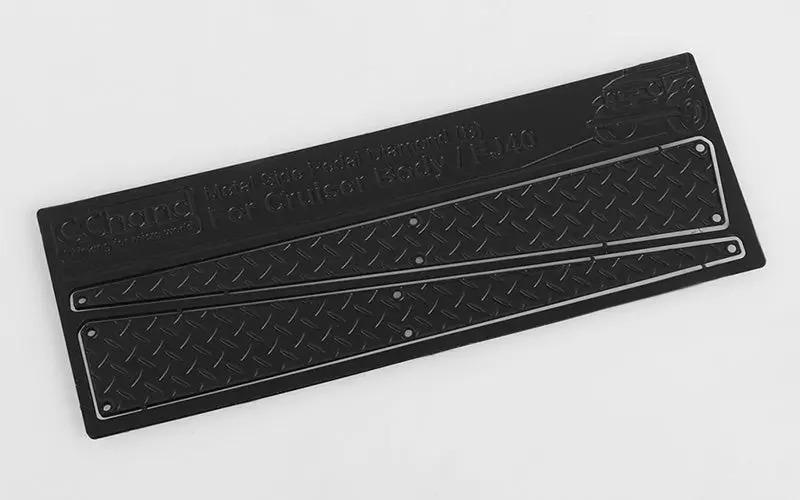 Metal Side Diamond (B) Plates For Rc4wd Cruiser Body (Black) 1