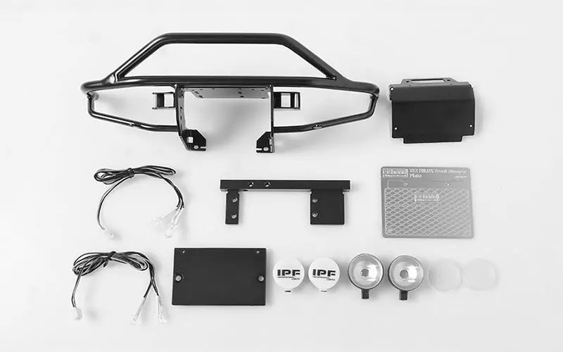 Rough Stuff Metal Front Bumper For Rc4wd Trail Finder 2 (Hella And Ipf Round Lights) 1