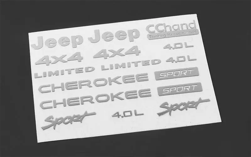 Metal Emblem Set For Axial Scx10 Xj (Silver) 1