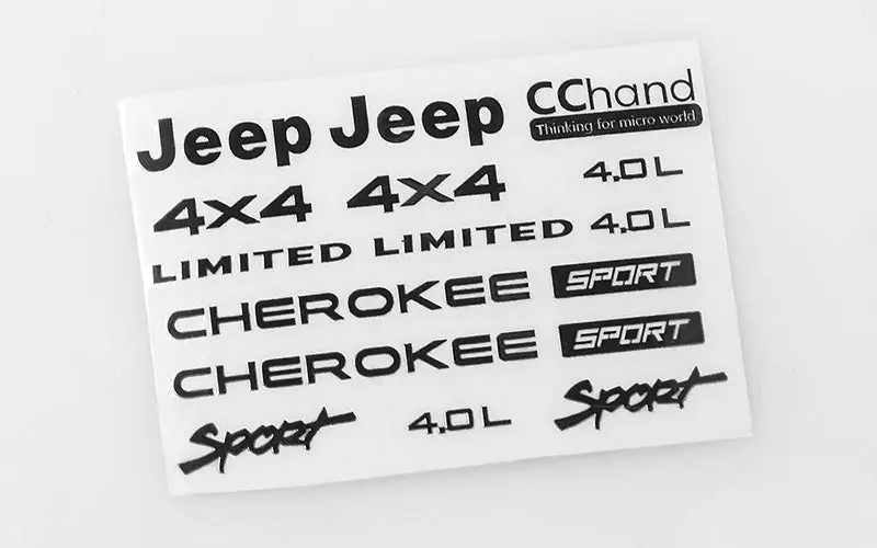 Metal Emblem Set For Axial Scx10 Xj (Black) 1
