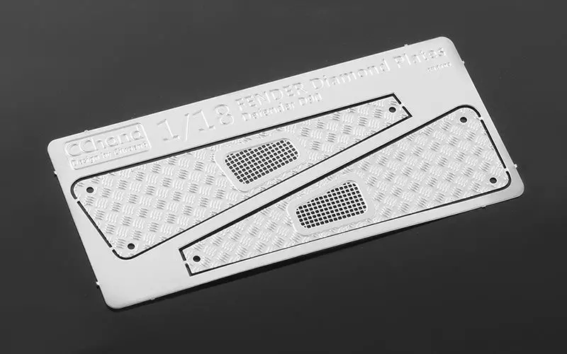 Metal Front Side Hood Diamond Plates For 1/18 Gelande D90 1
