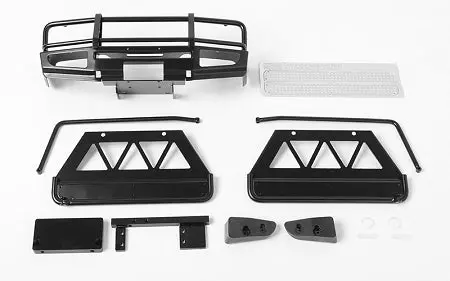 Trifecta Front Bumper, Sliders And Side Bars For Land Cruiser Lc70 Body (Black) 1