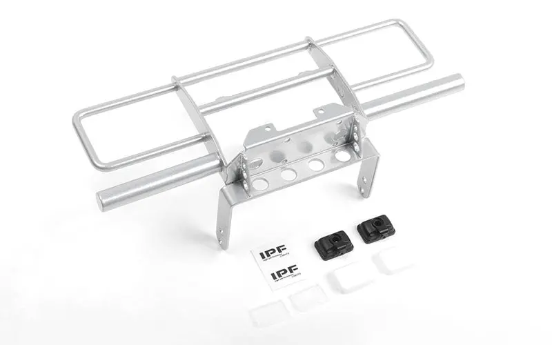 Oxer Steel Front Winch Bumper W/ Ipf Lights For Vanquish Vs4-10 Origin Body (Silver) 1