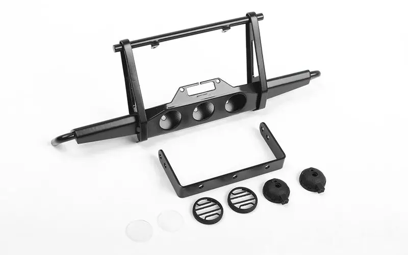 Shirya Front Winch Bumper W/ Lights For Vanquish Vs4-10 Origin Body (Black) 1