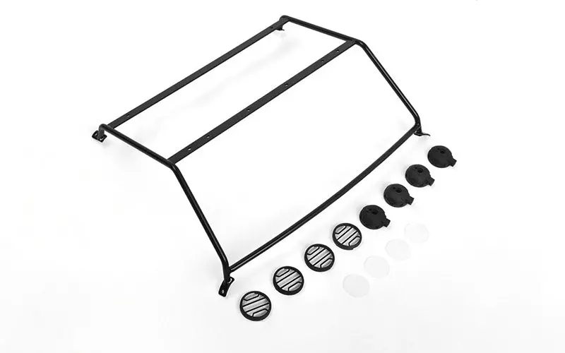 Exterior Steel Roll Cage W/ Lights For Vanquish Vs4-10 Origin Halfcab Body (Black) 1