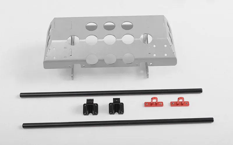 Tarka Steel Tube Bumper With Skid Plate And D-Ring Mounts For Traxxas Mercedes-Benz G 63 Amg 6X6 1