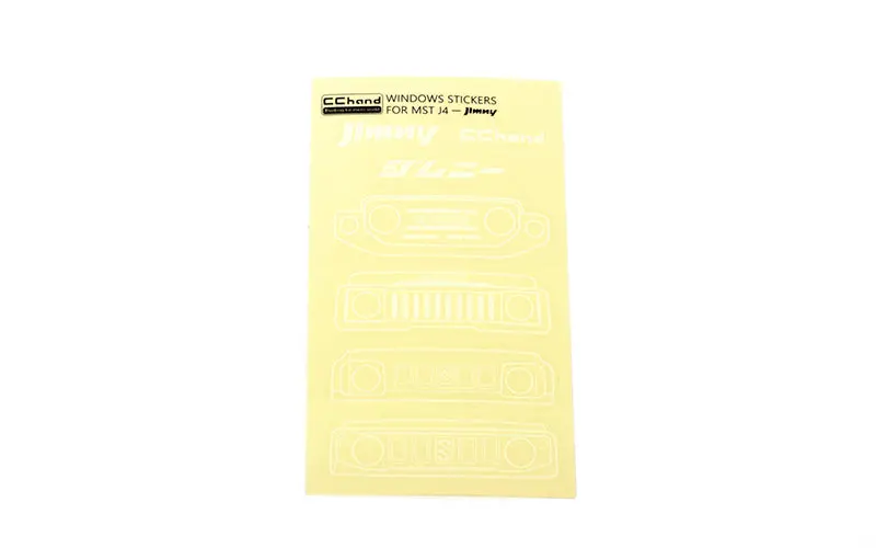 Grille Option Window Decal Sheet For Mst 4Wd Off-Road Car Kit W/ J4 Jimny Body (White) 1