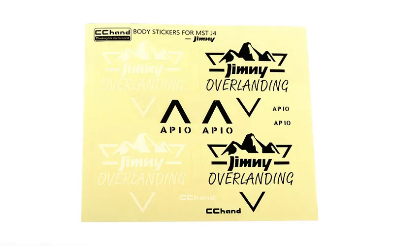 Overlanding Decal Sheet For Mst 4Wd Off-Road Car Kit W/ J4 Jimny Body 1