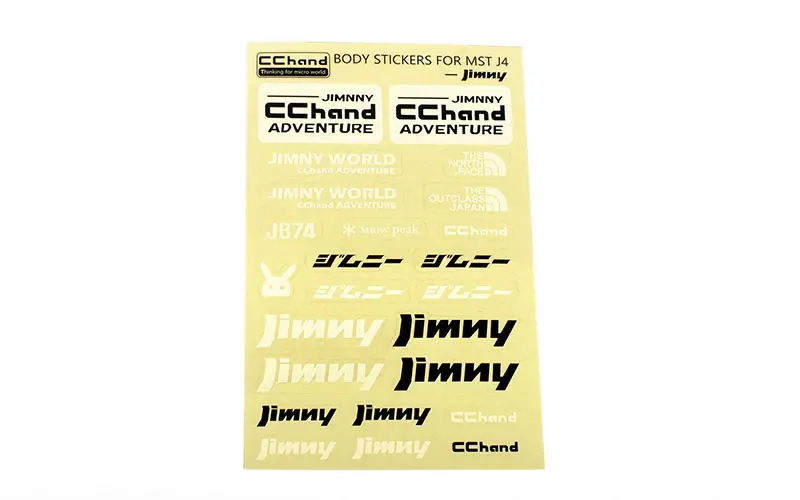Logo Decal Sheet For Mst 4Wd Off-Road Car Kit W/ J4 Jimny Body 1