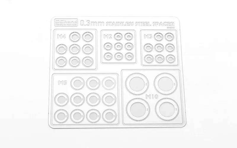 Stainless Steel 0.3Mm Spacers Assortment 1