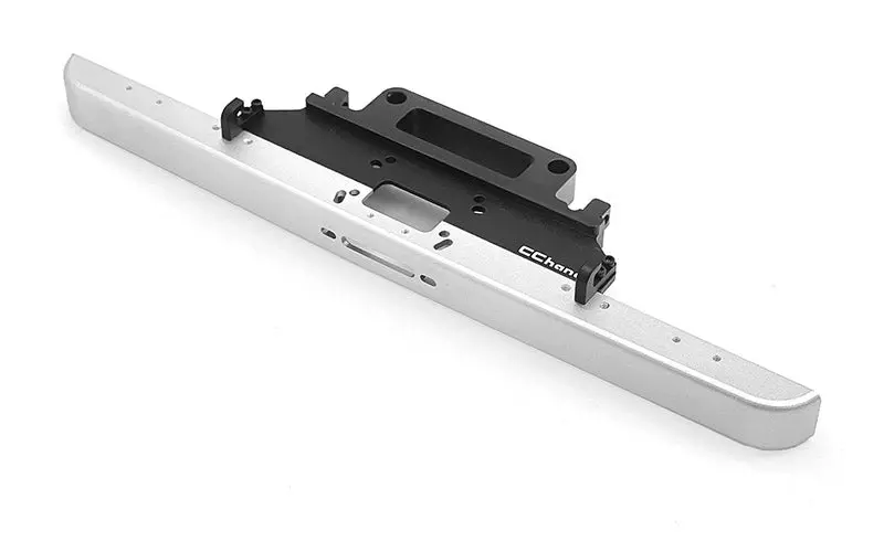 Classic Front Bumper For Rc4wd Trail Finder 2 Truck Kit "Lwb" W/ 1980 Toyota Land Cruiser Fj55 Lexan Body Set (Silver) 1