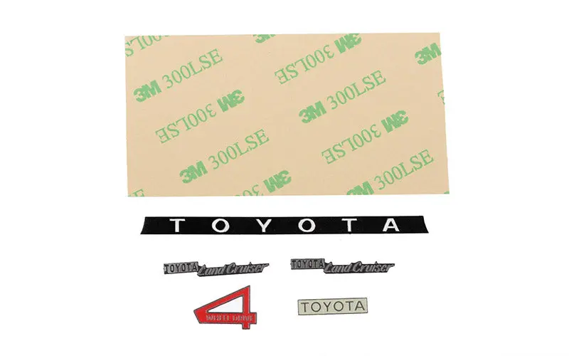 Metal Emblem Set For Rc4wd Trail Finder 2 Truck Kit "Lwb" W/ 1980 Toyota Land Cruiser Fj55 Lexan Body Set 1