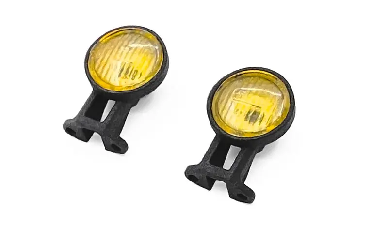 Front Flood Lights For Rc4wd Trail Finder 2 Truck Kit "Lwb" W/ 1980 Toyota Land Cruiser Fj55 Lexan Body Set (Yellow) 1