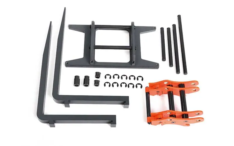 Quick Connect Pallet Fork Attachment For 1/14 Scale Earth Mover 870K Hydraulic Wheel Loader 1