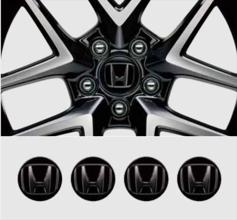 『Civic ハッチバック』 純正 Fk7 アルミホイールセンターキャップ（ブラックhマーク） ※4個セット パーツ ホンダ純正部品 安心の純正品 オプション アクセサリー 用品 1