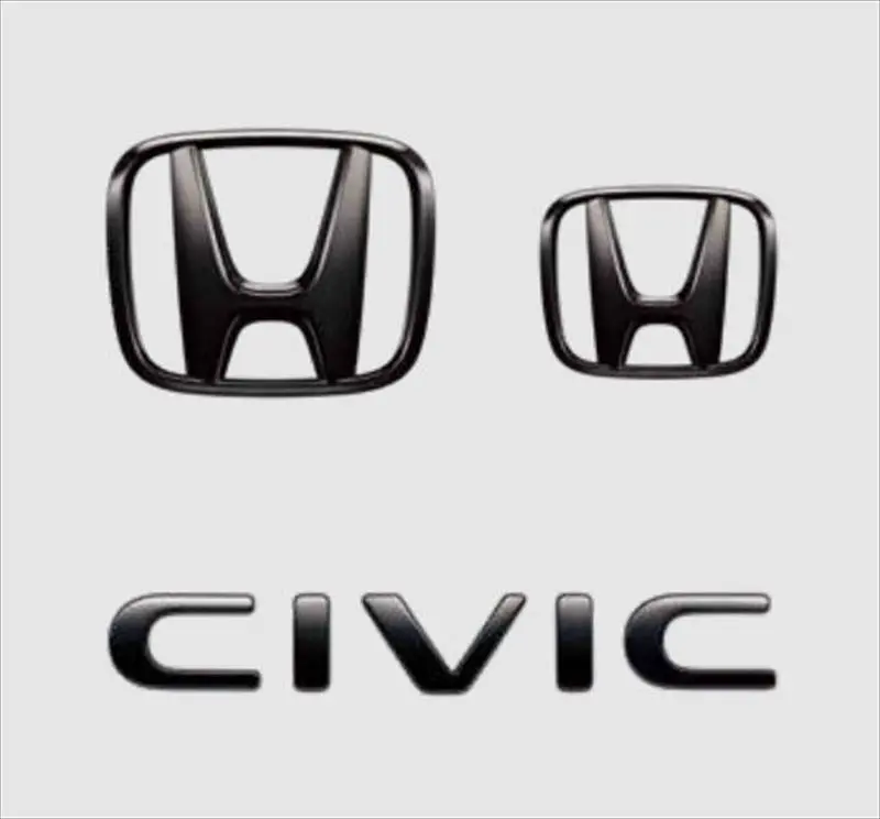 『Civic ハッチバック』 純正 Fk7 ブラックエンブレム ※Hマーク２個＋車名エンブレム パーツ ホンダ純正部品 ドレスアップ ワンポイント オプション アクセサリー 用品 1