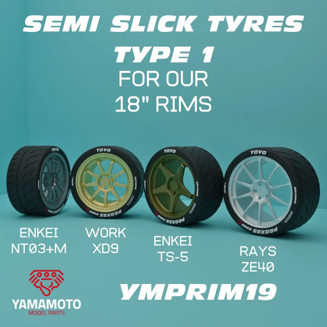 Yamamoto Semi Slick Tyres 18" Type 1 1
