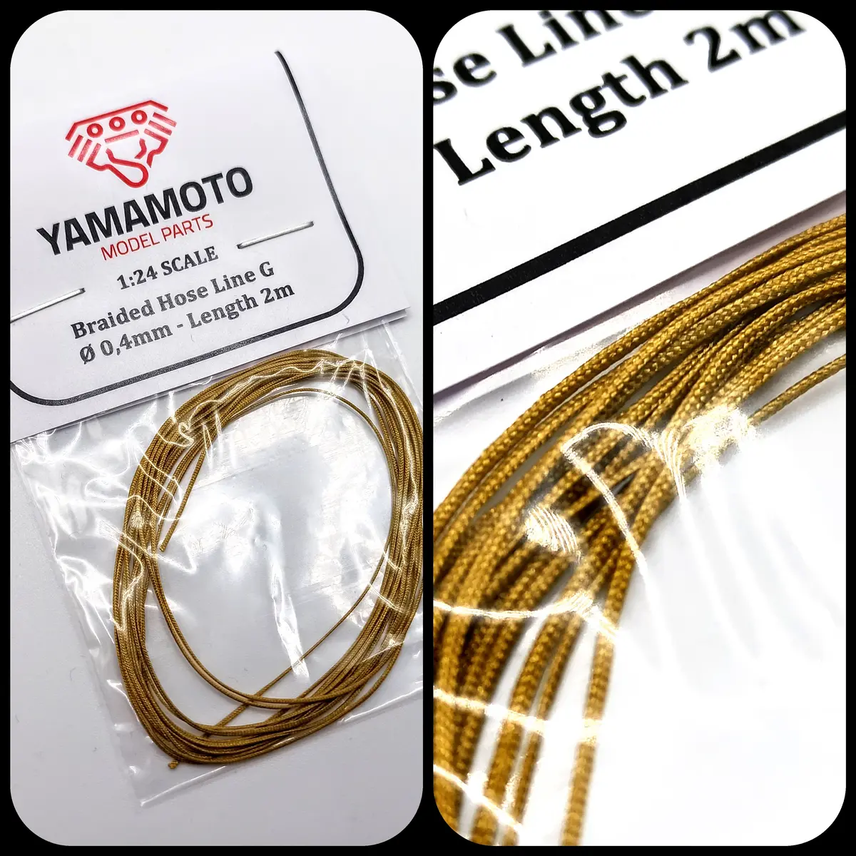 Yamamoto Braide Hose Line Gold 0.4Mm 1