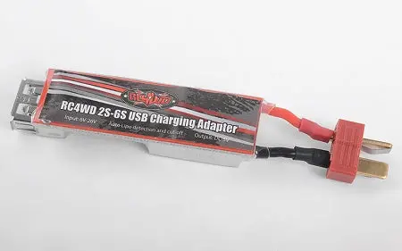 Rc4wd 2S-6S Usb Charging Adapter W/"T" Style Plug 1