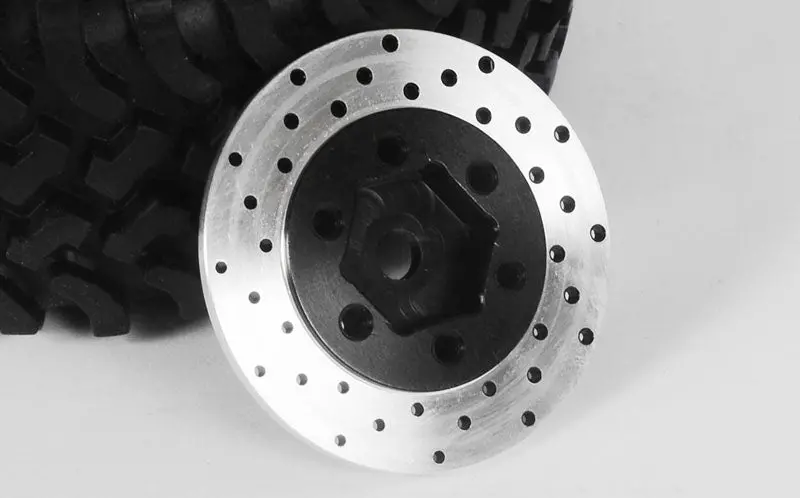 1.9"/2.2" 6 Lug Steel Wheel Hex Hub With Brake Rotor 1